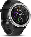 Garmin Vivoactive 3 Smartwatch con GPS y Pulso en la muñeca, Unisex Adulto, Negro, Plata, M, L (Reacondicionado)